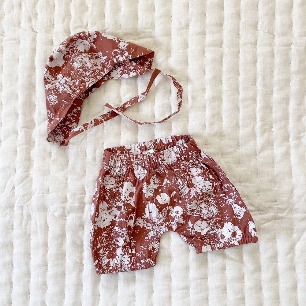 Kate Quinn Floral Pant and Flight Hat Set